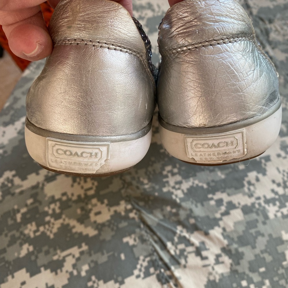 Coach Garrett Silver Sequin Women's Sneakers S 8B - Picture 12 of 13